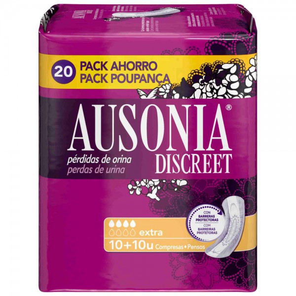 ausonia discreet extra 20 compresas