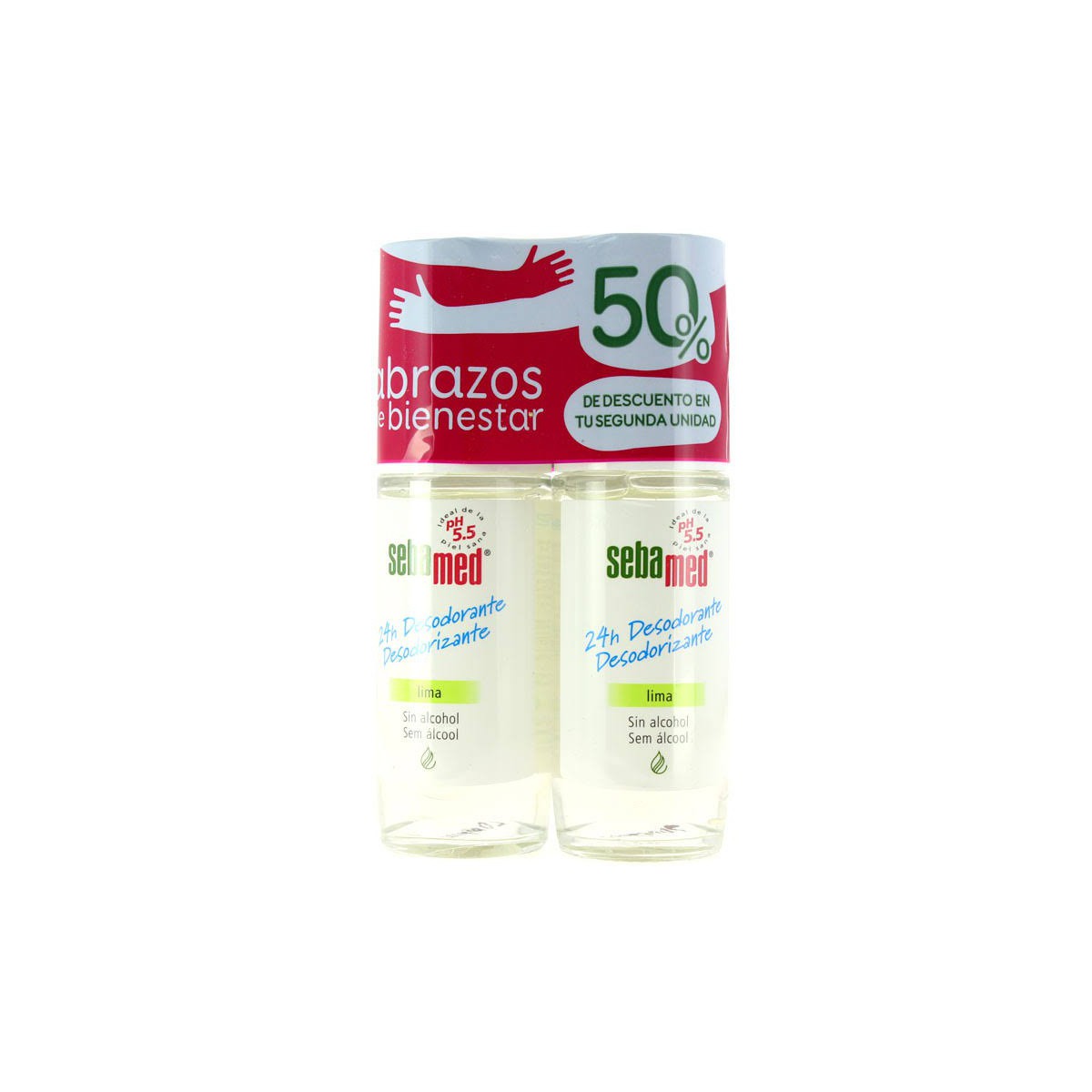 sebamed duplo desodorante roll on lima 50 ml