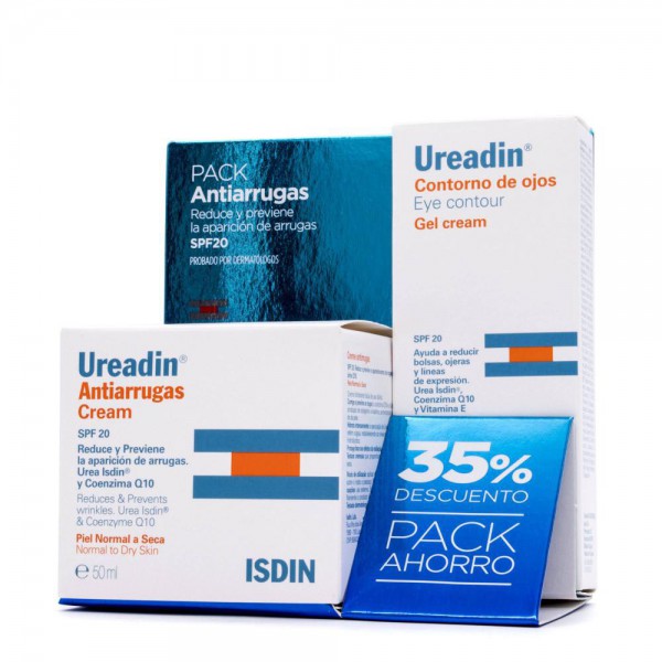 isdin pack antiarrugas ureadin crema contorno de ojos