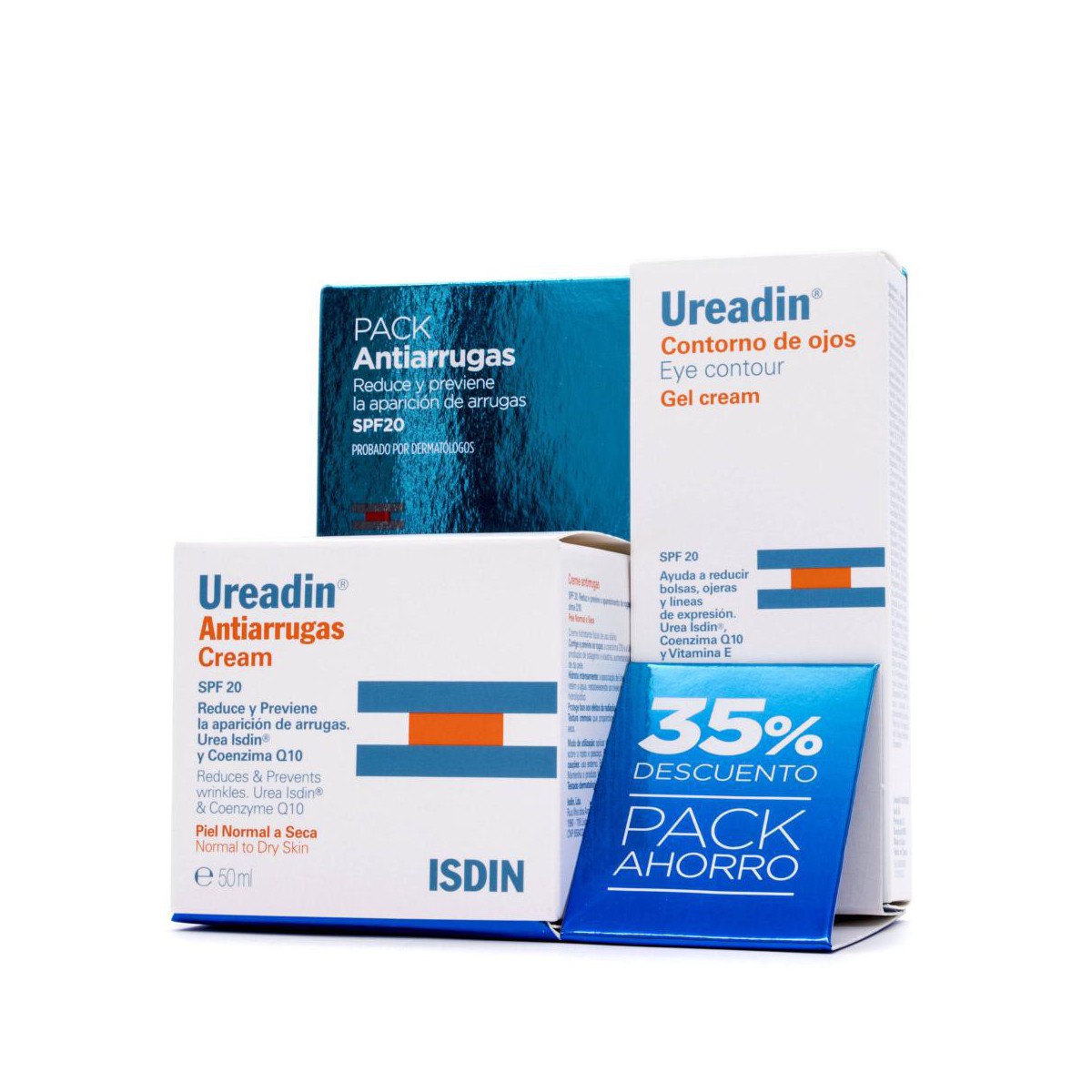 isdin pack antiarrugas ureadin crema contorno de ojos