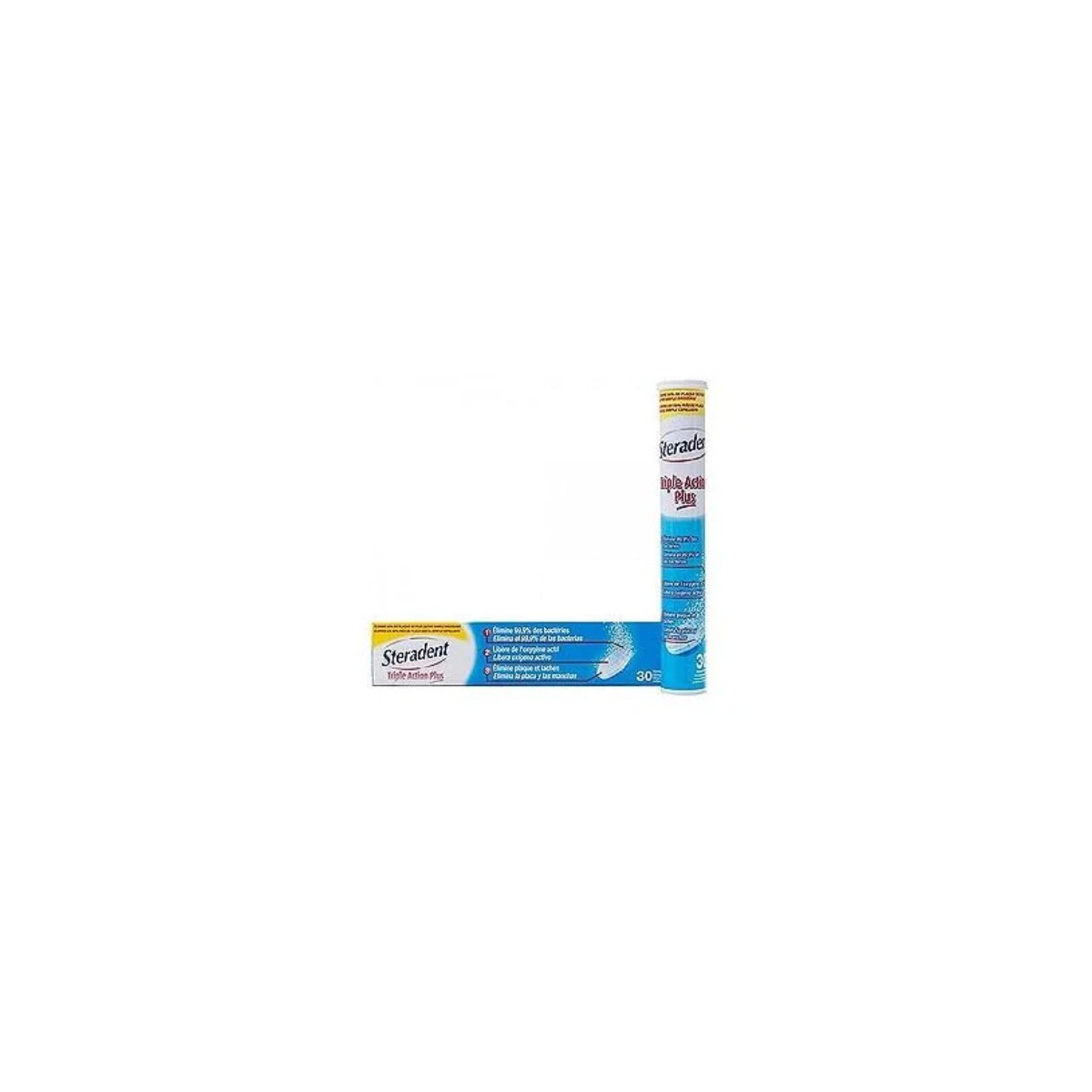 steradent triple accion plus 30 tabletas efervescentes