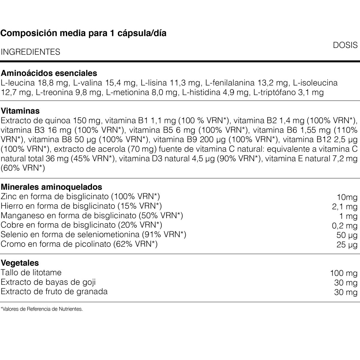 AMINOCOMPLEX 42 CAPSULAS