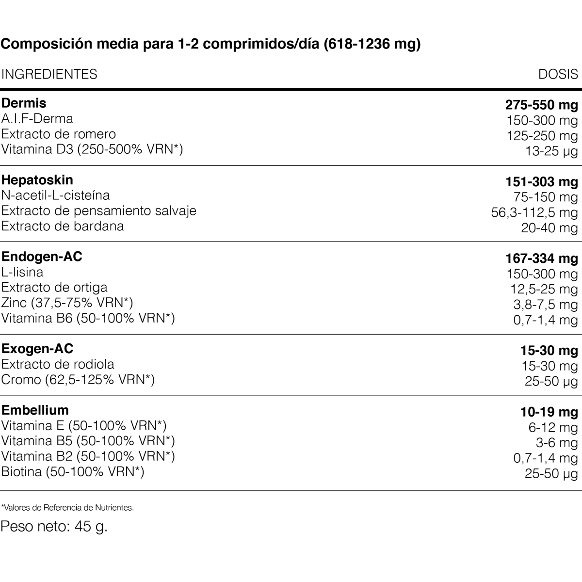 AMINOSKIN PURE 42 COMPRIMIDOS