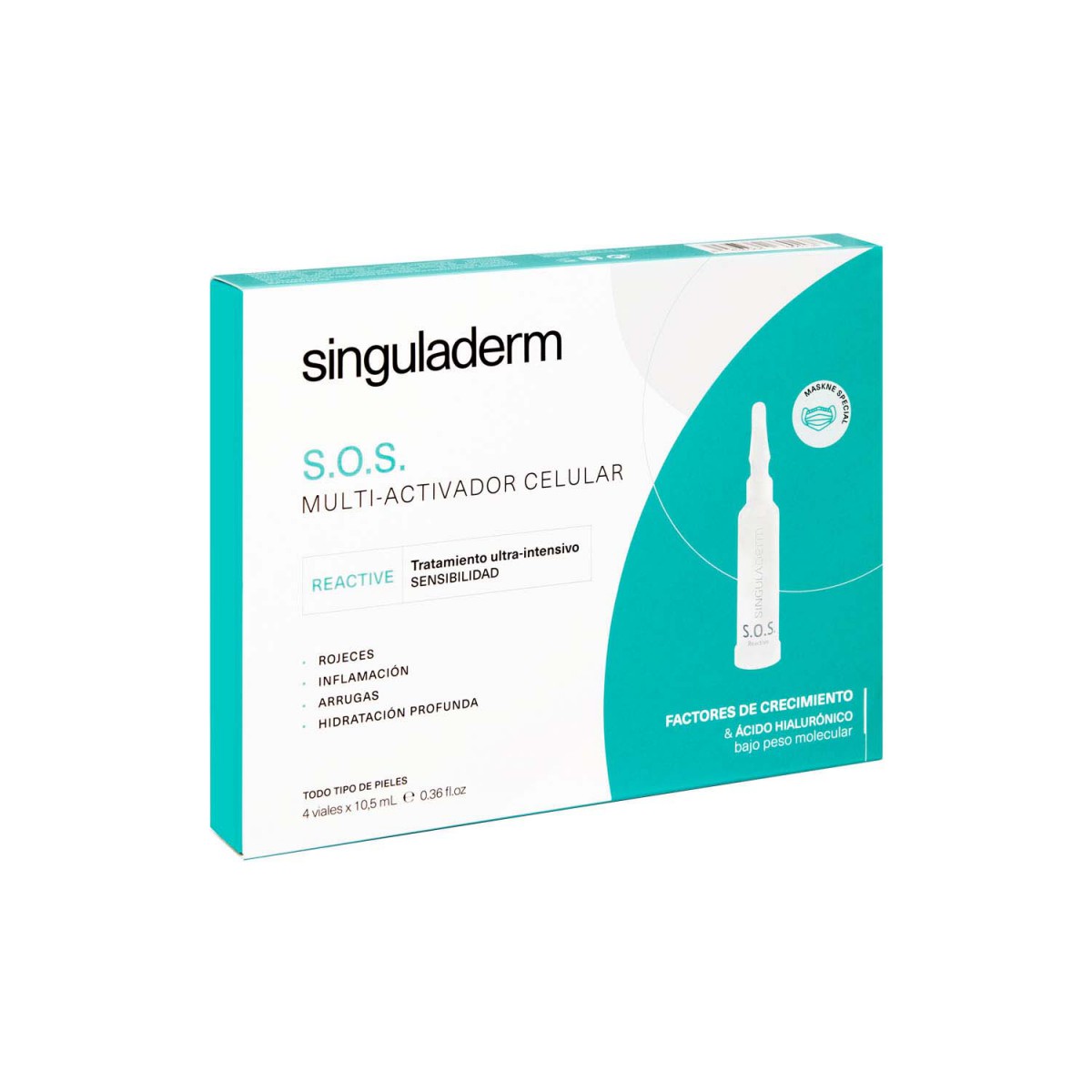SINGULADERM SOS REACTIVE  4 VIALES 10,5 ML