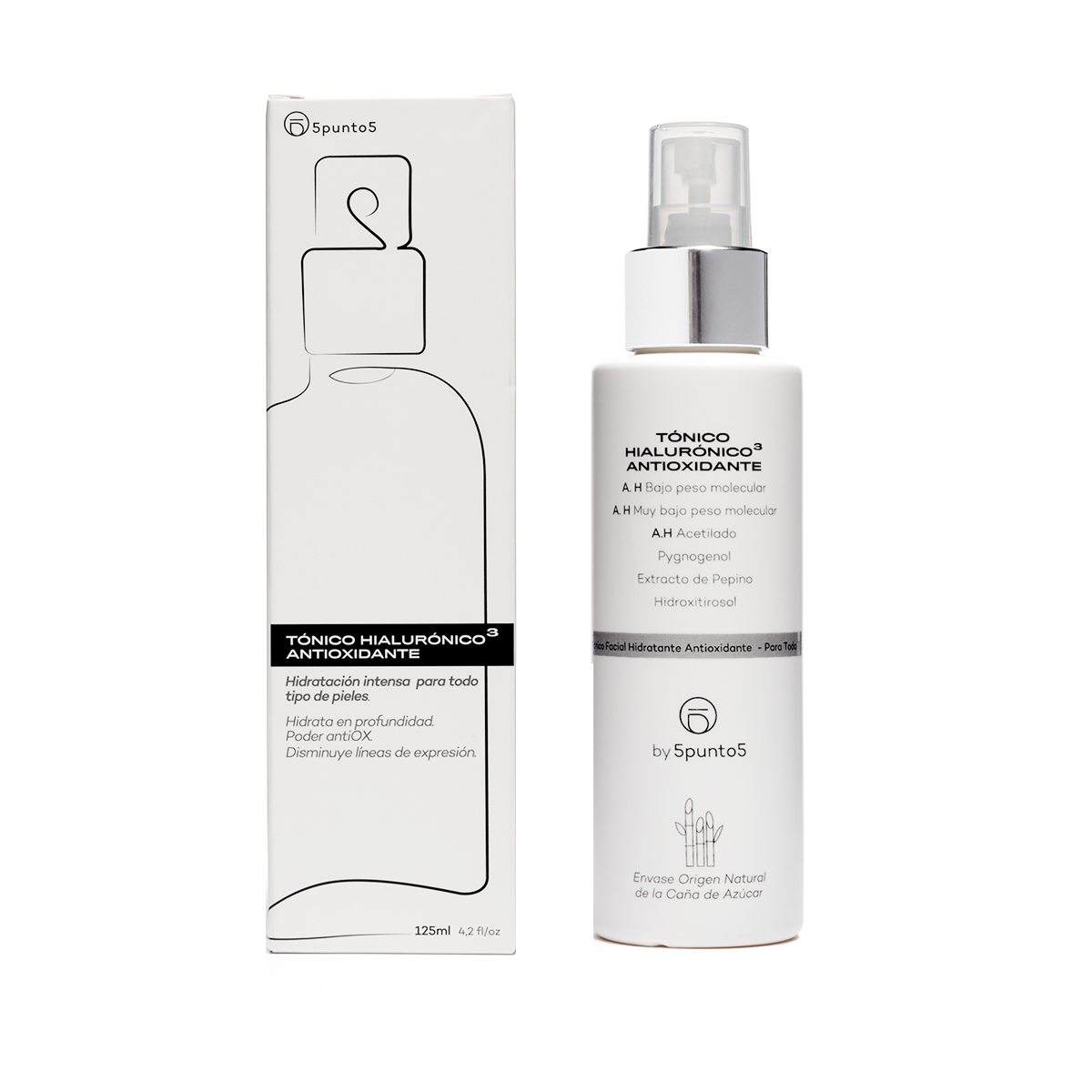 5punto5 Tónico Hialurónico Antioxidante 125ml