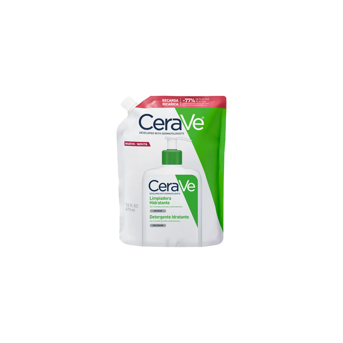 CERAVE REFILL LIMPIADORA HIDRATANTE  1 ENVASE...