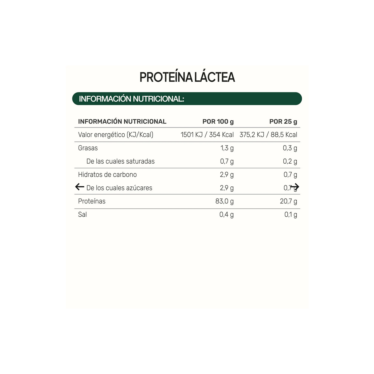 IVB PROTEINA LACTEA 500 GR