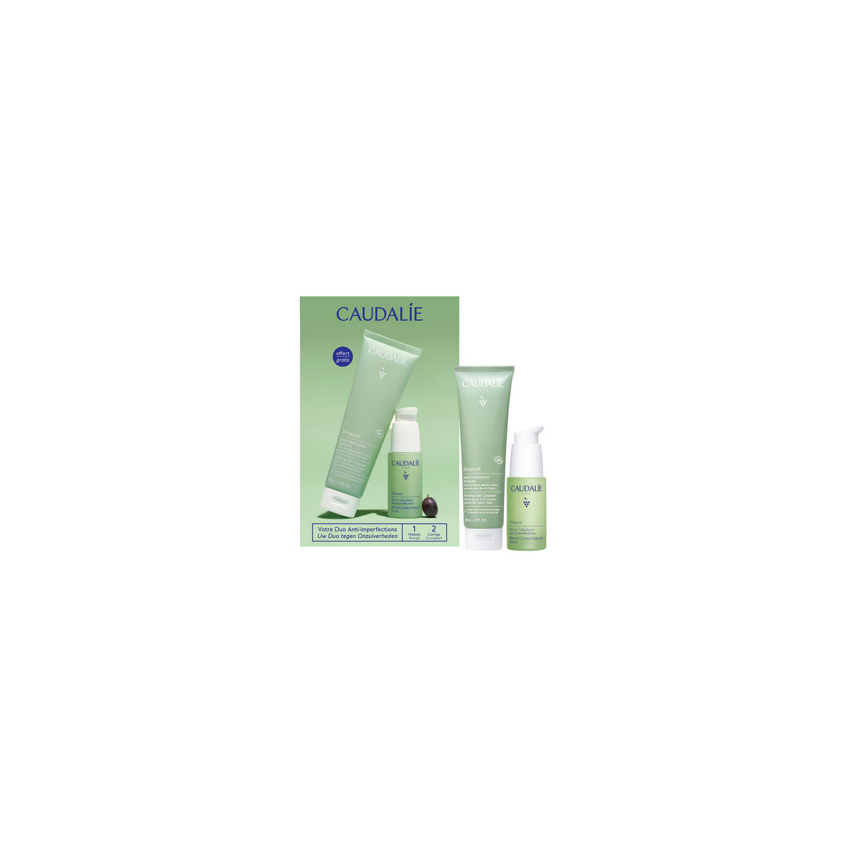 CAUDALIE VINOPURE PACK GELEE NETTOYANTE + SERUM...
